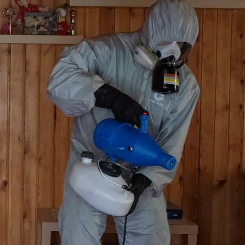 ФОТО Дезинфекция в рабочем поселке Московской области Северный